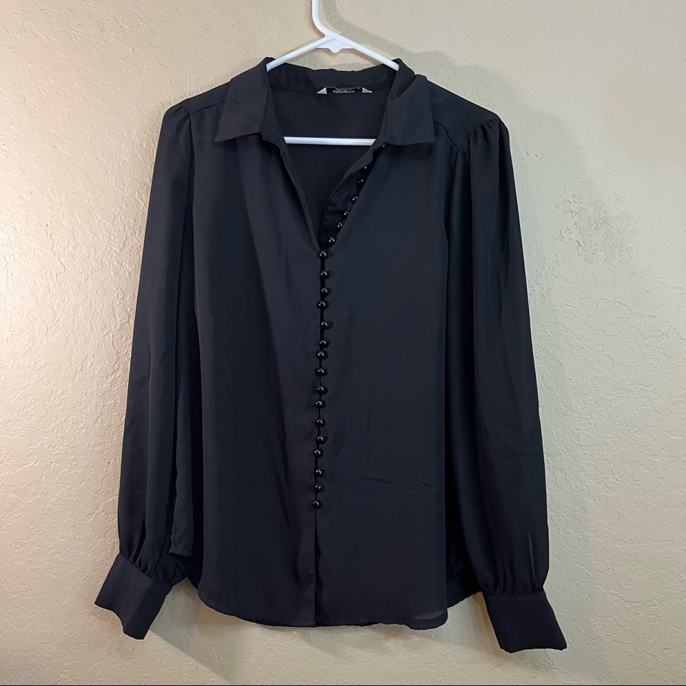 Black Button Down Blouse